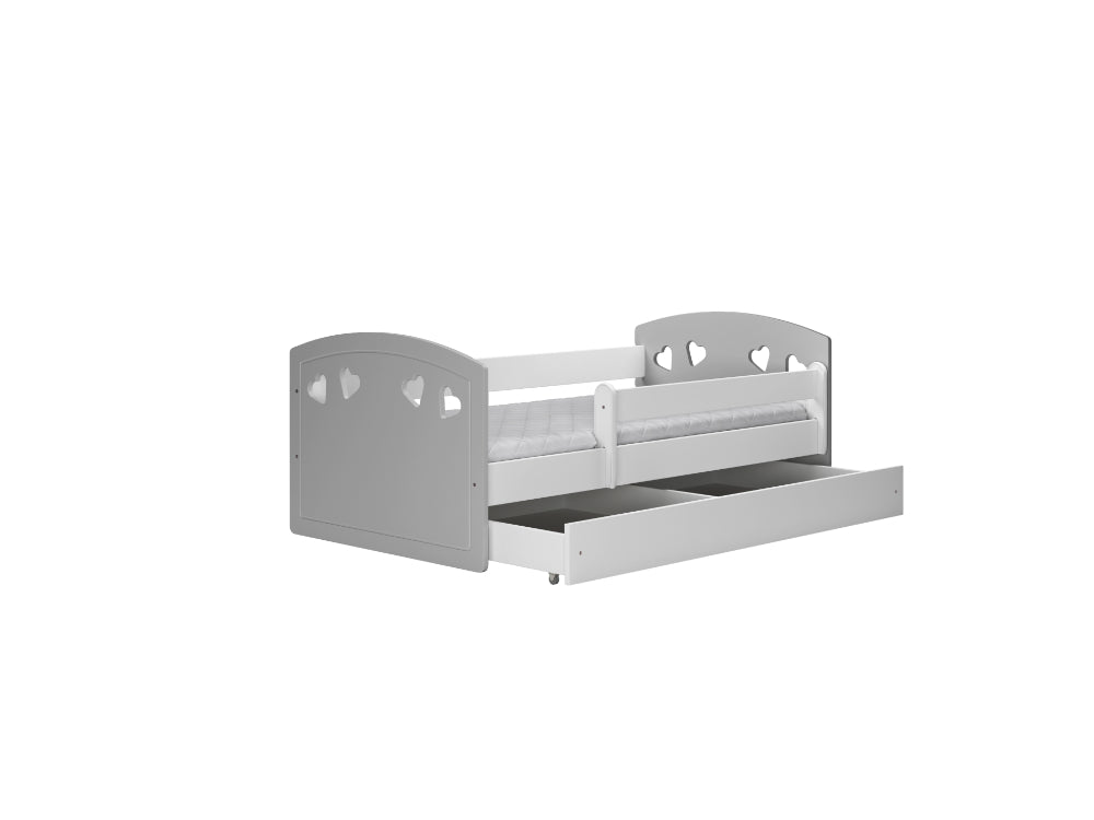 Cama 160 x 80 cm Kocot Kids com gaveta e colchão Julia Mix Grey