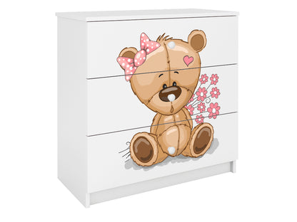 Cómoda Kocot Kids BabyDreams Teddybear Flowers White
