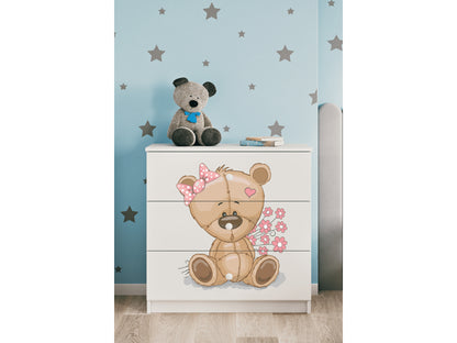 Cómoda Kocot Kids BabyDreams Teddybear Flowers White