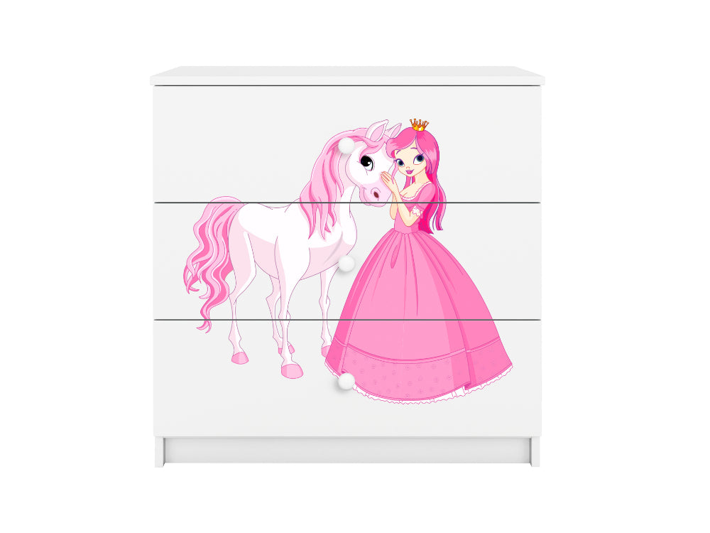 Cómoda Kocot Kids BabyDreams Princess and Horse White