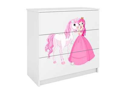Cómoda Kocot Kids BabyDreams Princess and Horse White