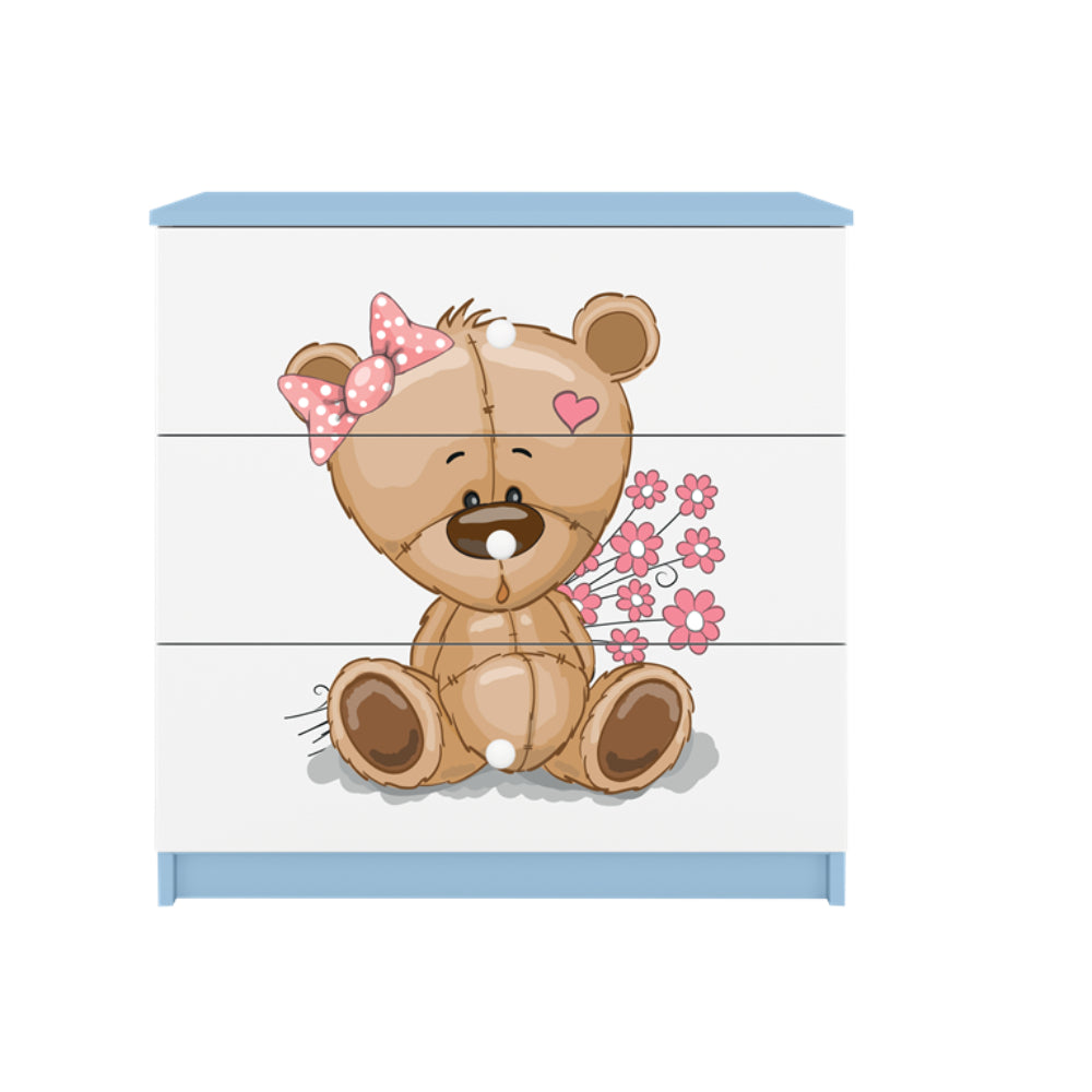 Cómoda Kocot Kids BabyDreams Teddybear Flowers Blue