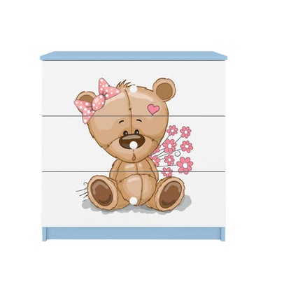 Cómoda Kocot Kids BabyDreams Teddybear Flowers Blue