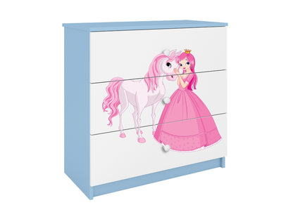 Cómoda Kocot Kids BabyDreams Princess and Horse Blue