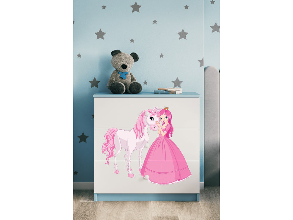 Cómoda Kocot Kids BabyDreams Princess and Horse Blue