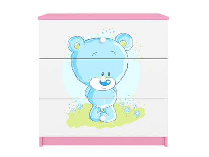 Cómoda Kocot Kids BabyDreams Blue Teddybear Pink