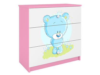 Cómoda Kocot Kids BabyDreams Blue Teddybear Pink
