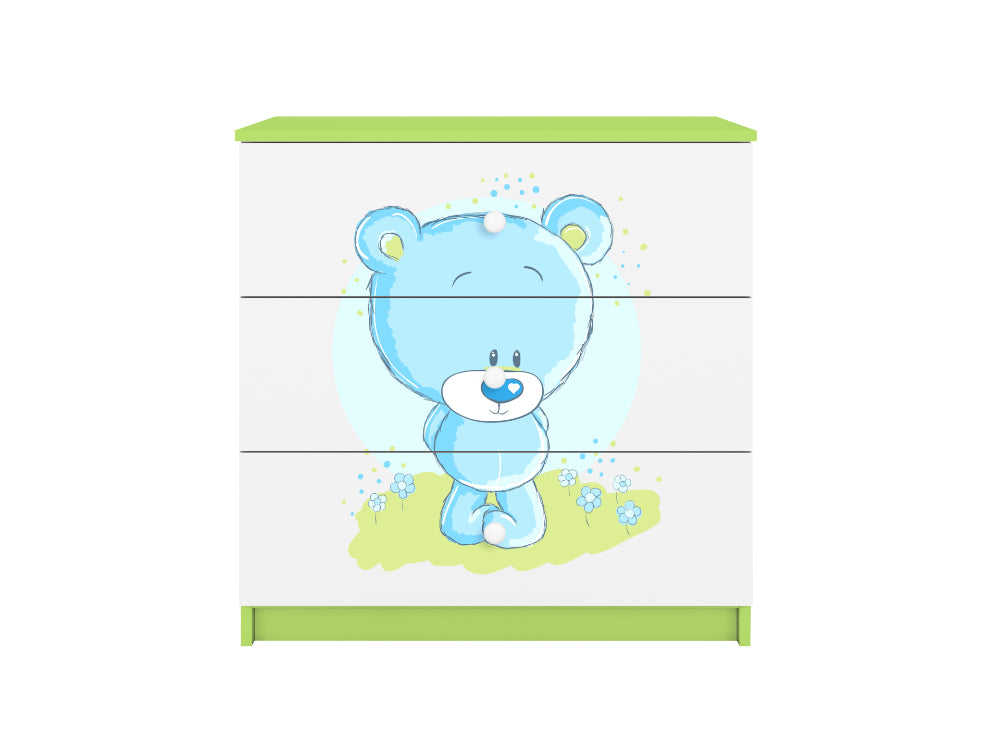 Cómoda Kocot Kids BabyDreams Blue Teddybear Green