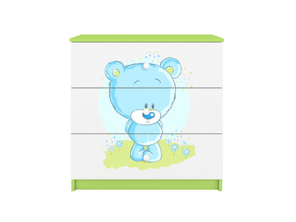 Cómoda Kocot Kids BabyDreams Blue Teddybear Green