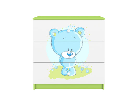 Cómoda Kocot Kids BabyDreams Blue Teddybear Green
