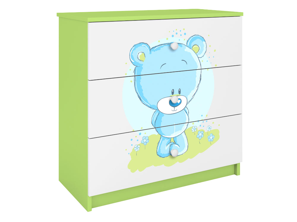Cómoda Kocot Kids BabyDreams Blue Teddybear Green