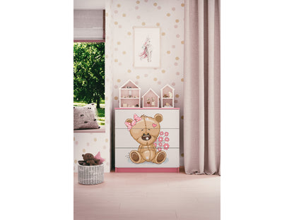 Cómoda Kocot Kids BabyDreams Teddybear Flowers Pink