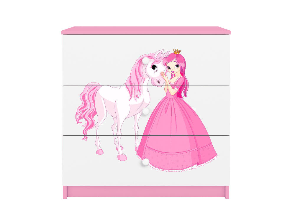 Cómoda Kocot Kids BabyDreams Princess and Horse Pink