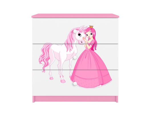 Cómoda Kocot Kids BabyDreams Princess and Horse Pink