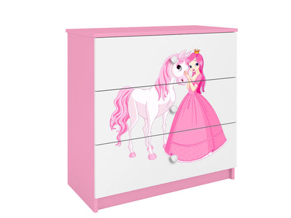 Cómoda Kocot Kids BabyDreams Princess and Horse Pink