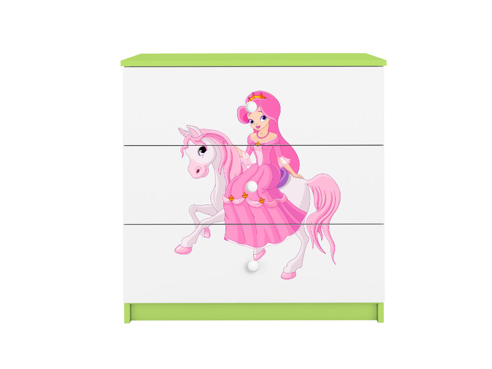Cómoda Kocot Kids BabyDreams Princess on Horse Green
