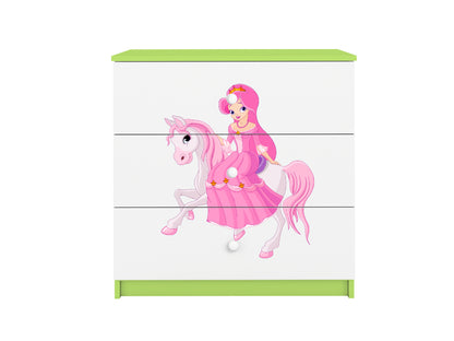 Cómoda Kocot Kids BabyDreams Princess on Horse Green
