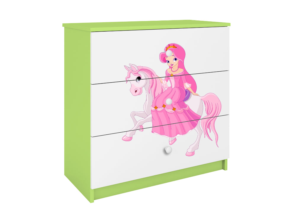 Cómoda Kocot Kids BabyDreams Princess on Horse Green