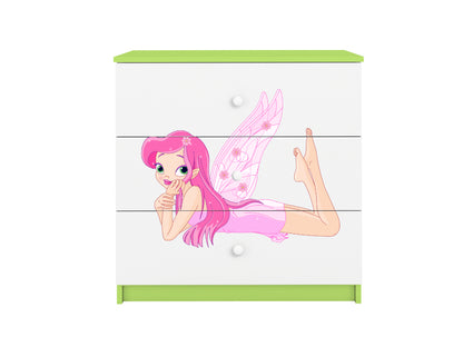 Cómoda Kocot Kids BabyDreams Fairy com asas Green