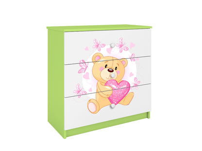 Cómoda Kocot Kids BabyDreams Teddybear Butterflies Green