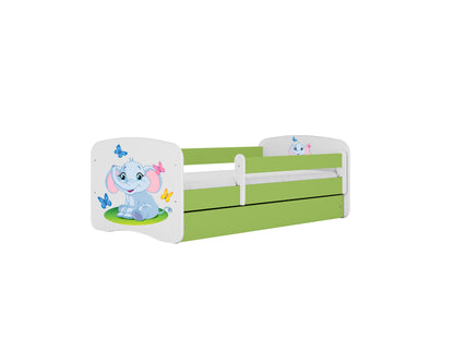 Cama 140 x 70 cm Kocot Kids BabyDreams Baby Elephant Green