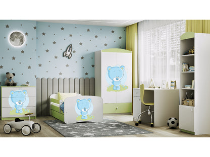 Cama 140 x 70 cm Kocot Kids BabyDreams Green Teddybear