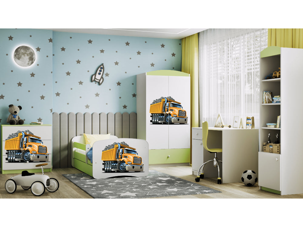 Cama 140 x 70 cm Kocot Kids BabyDreams Truck Green