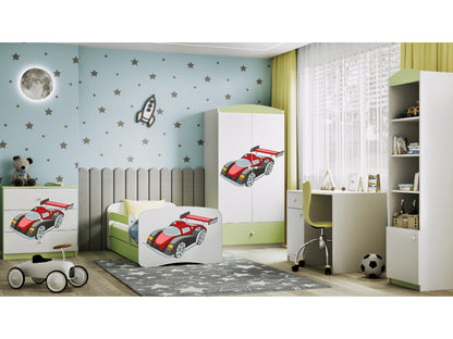 Cama 140 x 70 cm Kocot Kids BabyDreams Racing Car Green