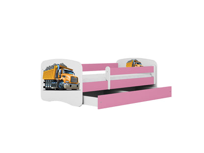Cama 180 x 80 cm Kocot Kids com gaveta BabyDreams Truck Pink