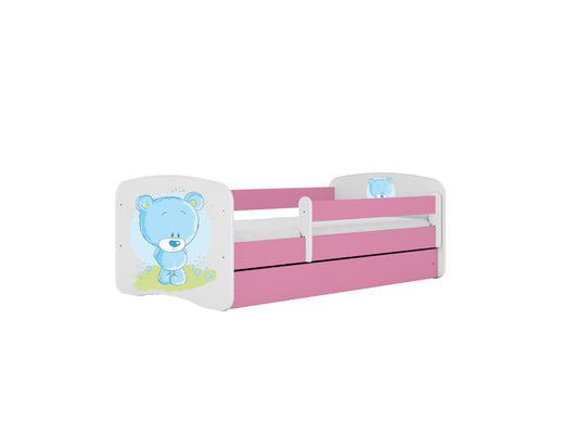 Cama 180 x 80 cm Kocot Kids com gaveta BabyDreams Blue Teddybear Pink