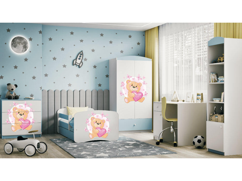 Cama 140 x 70 cm Kocot Kids BabyDreams Teddybear Butterflies Blue