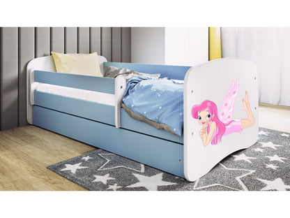 Cama 140 x 70 cm Kocot Kids BabyDreams Fairy com asas Blue