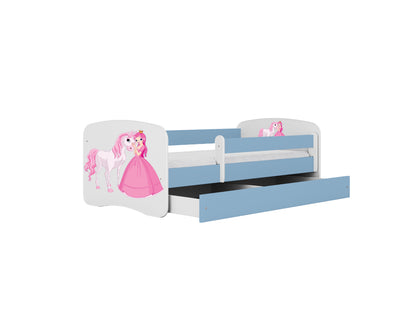 Cama 140 x 70 cm Kocot Kids BabyDreams Princess and Horse Blue