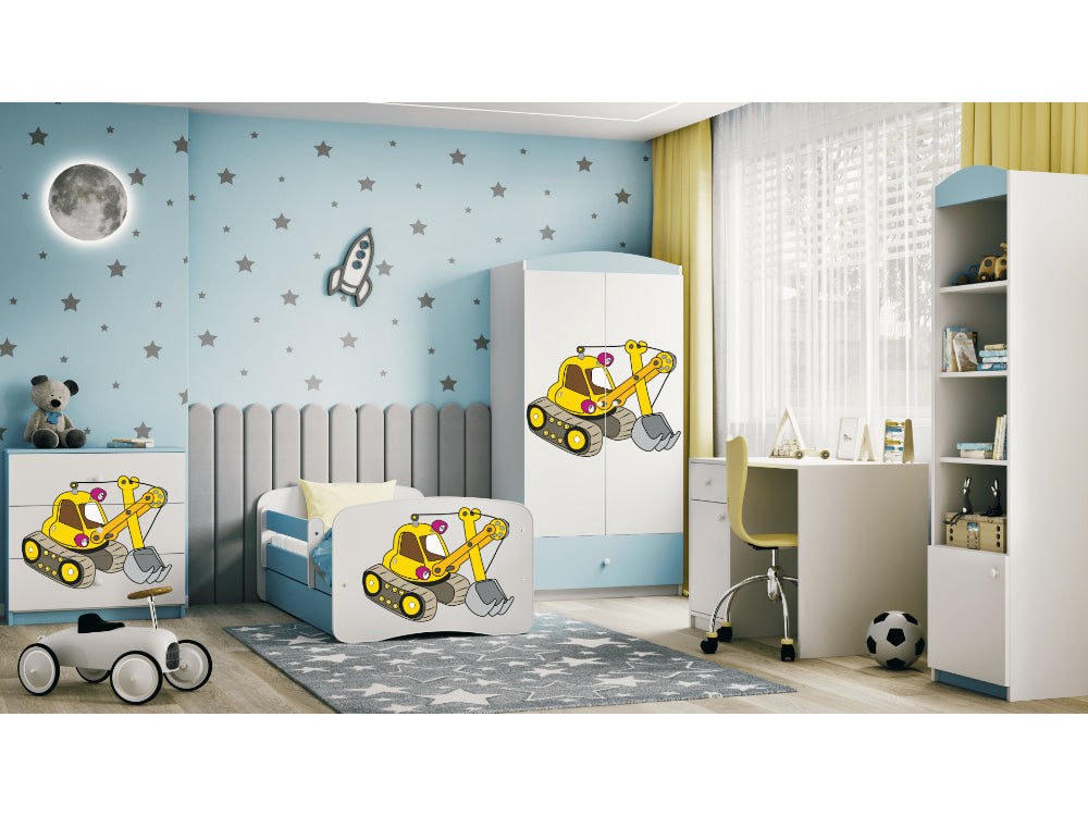 Cama 140 x 70 cm Kocot Kids BabyDreams Digger Blue