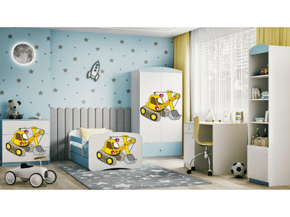 Cama 140 x 70 cm Kocot Kids BabyDreams Digger Blue