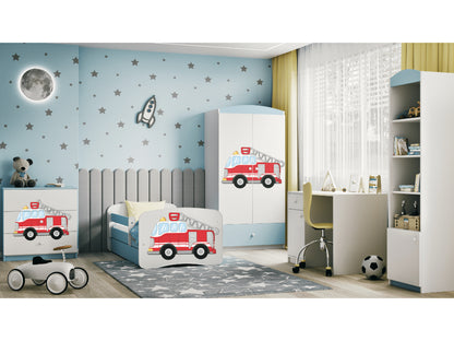 Cama 140 x 70 cm Kocot Kids BabyDreams Fire Brigade Blue