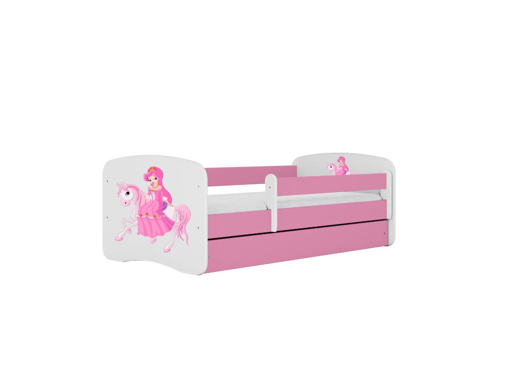 Cama 180 x 80 cm Kocot Kids com gaveta BabyDreams Princess on Horse Pink