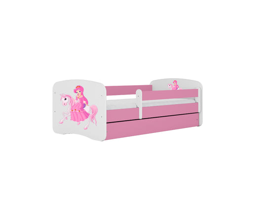 Cama 180 x 80 cm Kocot Kids com gaveta BabyDreams Princess on Horse Pink