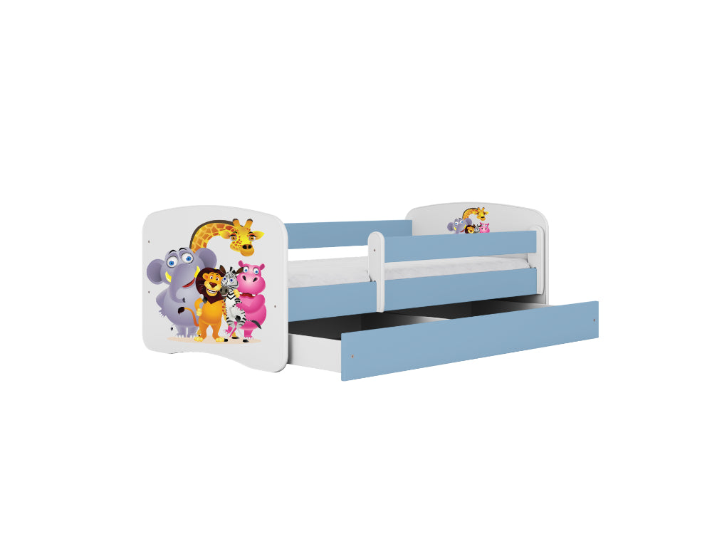 Cama 140 x 70 cm Kocot Kids com gaveta Babydreams Zoo Blue