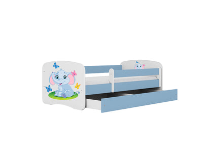 Cama 140 x 70 cm Kocot Kids com gaveta Babydreams Baby Elephant Blue