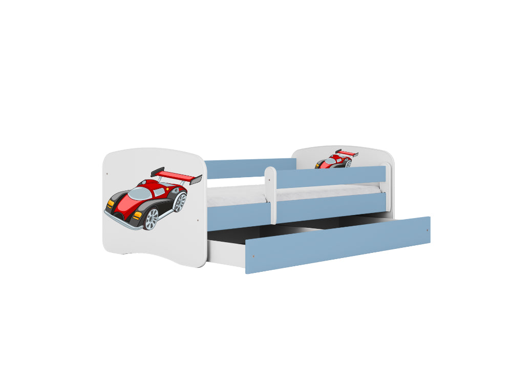 Cama 140 x 70 cm Kocot Kids com gaveta Babydreams Racing Car Blue