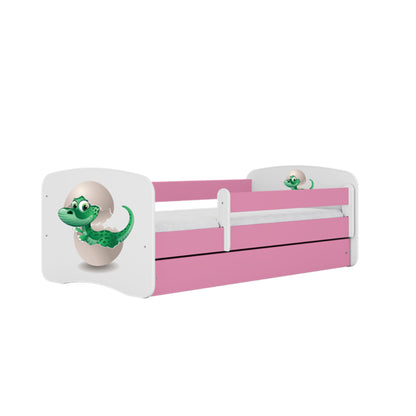Cama 180 x 80 cm Kocot Kids com gaveta BabyDreams Baby Dino Pink