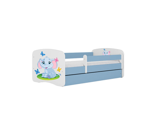 Cama 180 x 80 cm Kocot Kids com gaveta BabyDreams Baby Elephant Blue