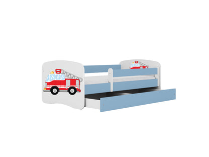 Cama 160 x 80 cm Kocot Kids com gaveta BabyDreams Fire Brigade Blue