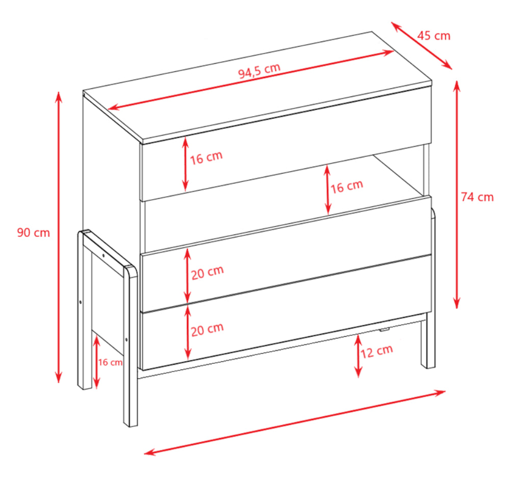 Cómoda Kocot Kids Victor White
