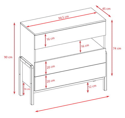 Cómoda Kocot Kids Victor White