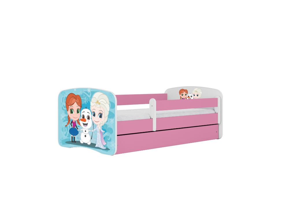 Cama 160 x 80 cm Kocot Kids com gaveta BabyDreams Frozen Land Pink