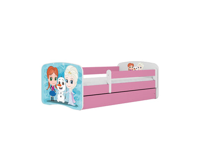 Cama 160 x 80 cm Kocot Kids com gaveta BabyDreams Frozen Land Pink