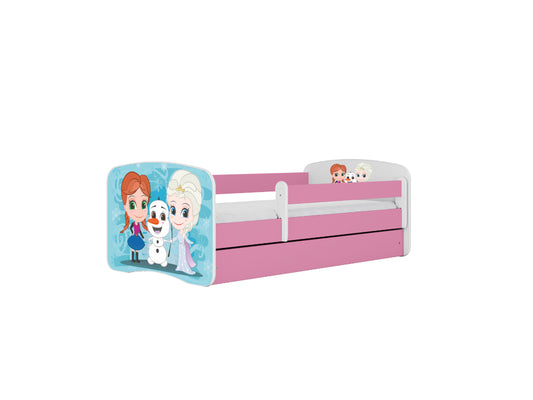 Cama 160 x 80 cm Kocot Kids com gaveta BabyDreams Frozen Land Pink