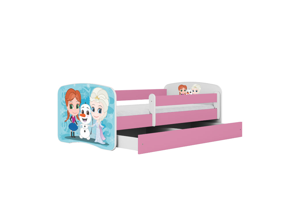 Cama 160 x 80 cm Kocot Kids com gaveta BabyDreams Frozen Land Pink